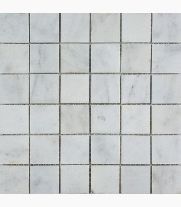 2x2 WHITE PEARL Polished Marble MOSAIC
