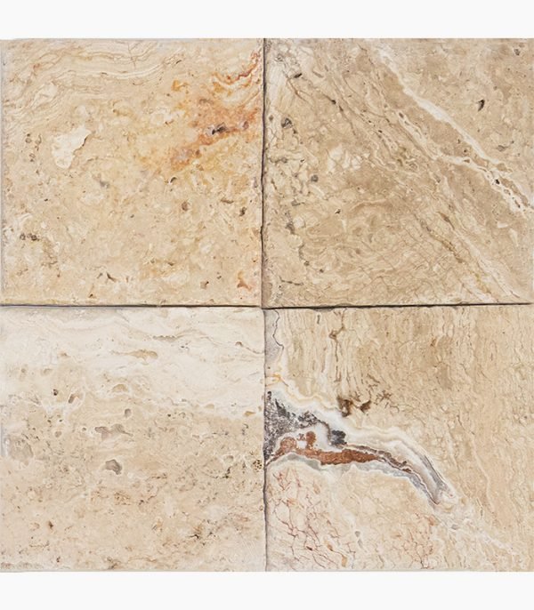 4x4 LEONARDO Tumbled Travertine TILE