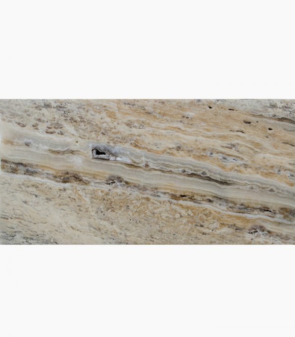 6x12 LEONYX 'Vein Cut' Tumbled Travertine PAVER