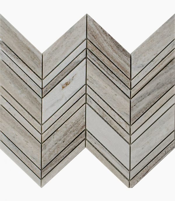 Chevron SKYLINE Polished Marble MOSAIC